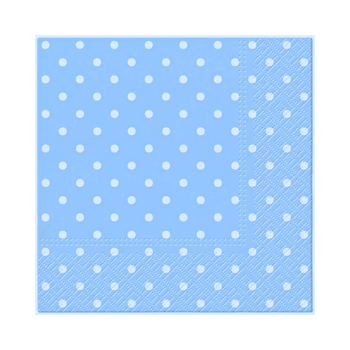 Blue Polka Dot Party Napkins 30 Pack